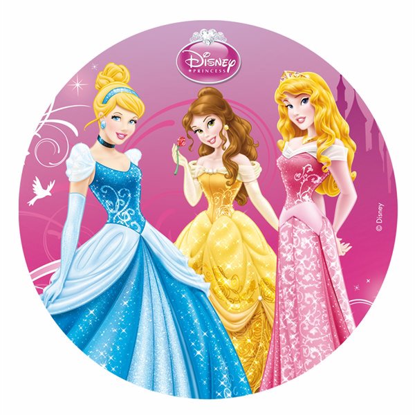 Princesas Disney 3 - 1 hoja con 1 circulo de 20 cm. FPD9012C