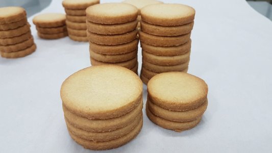 4cm - Galletas de mantequilla de circulo de 4cm de diametro